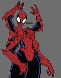 big_breasts breasts female huge_breasts rule_63 spider-man spider-man_(series) spider-woman t1tans90 tagme thick_thighs wide_hips