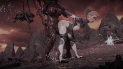 3d animated blender blonde_hair futa_on_female futanari onc prison_guard_position rape sarah_kerrigan spanking starcraft tagme vaginal_penetration video