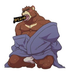 bear bulge censored disembodied_penis fellatio fur furry furry_only gay male oral oral_sex penis sex tetsuo_oshiba tongue tongue_out underwear