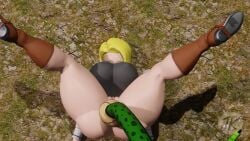 anal anal_sex android_18 animated anus big_breasts blonde_hair cell_(dragon_ball) dialogue dragon_ball_z green_skin huge_ass huge_breasts huge_nipples imperfect_cell jackiller legs_in_air legs_up sound tagme tail tail_sex top_down_view top_heavy video