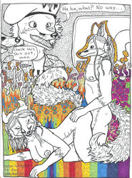 acid anthro canine comic drugs female fox fur furry lsd male sex straight triadfox voyeur watching