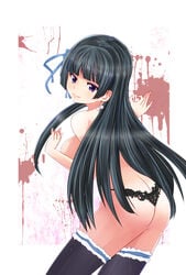 ass breasts corpse_party large_breasts lingerie long_hair niwa_aiko thighhighs