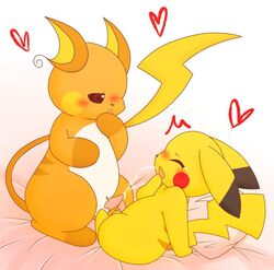 cum feral frottage fur furry furry_only gay male nintendo penis pikachu pisho pokemon pokemon_(species) raichu video_games