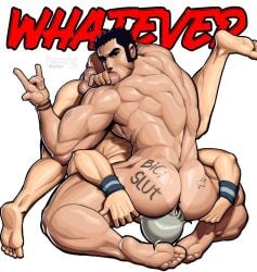 2boys 69 armpit_hair ass_eating back back_muscles back_view balls bara beard_stubble big_ass big_butt big_calves big_feet black_hair blowjob bracelet bracelets bubble_butt calves caucasian caucasian_male completely_nude devil_horns_(gesture) eating_ass face_in_ass facesitting facial_hair feet gay grey_hair human human_only legs_apart legs_open legs_up light-skinned_male light_skin looking_at_viewer lucas_lee male male/male male_only midnyte muscles muscular muscular_back muscular_calves muscular_male muscular_thighs naked nude nude_male nytnyte open_legs penis_grab rimjob rimming rimming_male scott_pilgrim scott_pilgrim_takes_off sideburns simple_background sitting_on_face spread_legs sweatband tanline tanned tanned_skin tattoo tattoo_on_ass tattoo_on_butt tattoos thick_arms thick_ass thick_calves thick_eyebrows thick_thighs todd_ingram white_background wristband yaoi