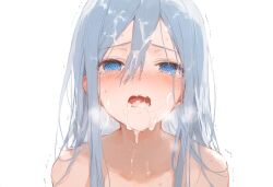 1girls ai_generated blue_eyes blush blush bukkake completely_naked completely_naked_female completely_nude completely_nude_female cum cum_drip cum_in_mouth cum_on_face cum_on_hair cumshot female female_focus female_only high_resolution highres looking_at_viewer naked pov project_sekai silver_hair solo solo_female solo_focus yoisaki_kanade