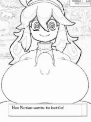 1boy 1girls 2d 2d_(artwork) 2d_animation 2d_artwork animated animated_gif balls beat_banger big_breasts big_penis boobjob clothed_female_nude_male female female_focus gif hex_maniac hex_maniac_(pokemon) huge_ass huge_breasts male male/female male_on_female male_pov paizuri paizuri_under_clothes pokemon sketch smile straight toriel_beat_banger