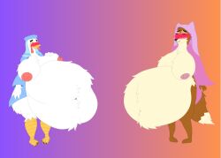 absurd_res after_vore alpha_channel anthro anthro_pred areola areola_outline ass avian avian_pred belly belly_fur belly_tuft big_belly big_breasts big_butt biped bird bloated blush breast_expansion breast_grab breast_tuft breasts bulge butt_expansion butt_tuft canid canine cheek_tuft chest_tuft chicken clothing digestion disney duo expansion face_veil facial_tuft fat_rolls fatal_vore female female_pred fox galliform gallus_(genus) half_naked hand_on_breast hand_on_own_breast happy head_tuft headgear headwear hi_res hood huge_belly huge_breasts lady_kluck maid_marian male male_prey mammal mandro22 markings multiple_preds navel navel_outline navel_tuft nipples obese obese_anthro obese_female overweight overweight_anthro overweight_female phasianid png_file post-vore red_fox robe robe_only robin_hood_(disney) satisfaction satisfied satisfied_look simple_background stomach_bulge tail tail_markings tail_tuft thick_thighs transparent_background true_fox tuft underbelly unseen_prey veil vore wardrobe_malfunction