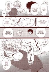 2boys ai_generated america_(hetalia) axis_powers_hetalia doujinshi gay japan_(hetalia) manga_page vibrator_in_ass yaoi