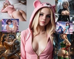 ai_generated ass cute deviantart elsa_(frozen) furry horny_cultist_artist onesie tits_out