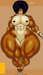 1boy abs afro anthro bottom_heavy bottom_heavy_femboy femboy furry giant_hips giant_thighs huge_hips huge_thighs jacky_arts male male_only muscle muscular muscular_femboy muscular_male muscular_thighs nipples nude oc original original_character pecs plump_lips solo strong thick_lips thunder_thighs venus_(jacky_arts) wide_hips