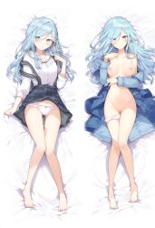 1girls ai_generated areola areolae bed bedroom belly belly_button big_breasts blue_eyes blue_hair blush blush breasts breasts breasts breasts_out clothed clothing completely_naked completely_naked_female completely_nude completely_nude_female dakimakura female female_focus female_only high_resolution highres hinomori_shizuku laying_down laying_on_back laying_on_bed looking_at_viewer naked navel nipples on_back on_bed panties panties_around_leg panties_around_one_leg panties_aside panties_down panties_removed partially_clothed partially_clothed_female partially_nude partially_undressed pov project_sekai pussy solo solo_female solo_focus thighs tits_out tummy underwear