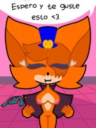 anthro closed_eyes furry maxelzorro one_girl spanish_text