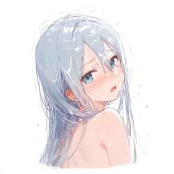 1girls ai_generated blue_eyes blush blush bukkake completely_naked completely_naked_female completely_nude completely_nude_female cum cum_drip cum_in_mouth cum_on_face cum_on_hair cumshot female female_focus female_only high_resolution highres looking_at_viewer looking_back naked pov project_sekai silver_hair solo solo_female solo_focus yoisaki_kanade