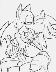 anthro areola balls bat breasts clothing erect_nipples erection female habbodude hair hedgehog kissing male nipples nude penetration penis rouge_the_bat rule34rox sega sex shadow_the_hedgehog sonic_(series) torn_clothing wings