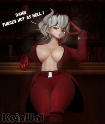 1female 1girls 3d 3d_(artwork) 3d_artwork 3d_model 3d_render beelzebub_(helltaker) breasts breasts_out clothed demon demon_girl demon_horns female female female_focus female_only helltaker helltaker_(character) kein_wal large_ass large_breasts large_butt large_thighs light-skinned_female light_skin red_eyes solo solo_female solo_focus sweat sweatdrop sweating sweaty sweaty_body sweaty_breasts text white_hair wide_ass wide_hips wide_thighs