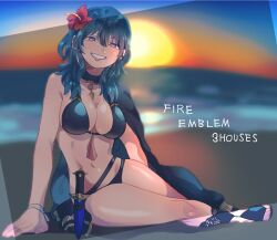 blue_eyes blue_hair breasts byleth_(female)_(fire_emblem) byleth_(female)_(summer)_(fire_emblem) byleth_(fire_emblem) byleth_(fire_emblem)_(female) byleth_(summer)_(fire_emblem)_(female) female female_only fire_emblem fire_emblem:_three_houses fire_emblem_heroes nintendo solo uluchi_rise