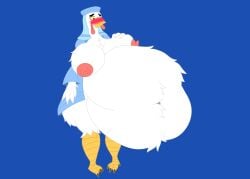 absurd_res after_vore anthro anthro_pred areola areola_outline ass avian avian_caruncle avian_feet avian_legs avian_pred belly belly_tuft big_belly big_breasts big_butt biped bird bird_legs bloated blue_clothing blush breast_expansion breast_grab breast_tuft breasts bulge butt_expansion butt_tuft chest_tuft chicken clothing dewlap_(anatomy) digestion disney expansion fat_rolls fatal_vore feather_tuft feathers female female_pred galliform gallus_(genus) hand_on_breast hand_on_own_breast hat headgear headwear hi_res lady_kluck leg_tuft mandro22 navel navel_outline navel_tuft nipples obese obese_anthro obese_female overweight overweight_anthro overweight_female phasianid robe robe_only robin_hood_(disney) satisfaction satisfied satisfied_look solo stomach_bulge story story_in_description thick_thighs tuft veil vore wardrobe_malfunction wattle winged_arms wings