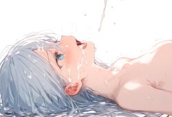 1girls ai_generated blue_eyes blush blush breasts breasts breasts breasts_out bukkake completely_naked completely_naked_female completely_nude completely_nude_female cum cum_drip cum_in_mouth cum_on_face cum_on_hair cumshot female female_focus female_only high_resolution highres laying_down laying_on_back looking_at_viewer medium_breasts naked on_back pov project_sekai silver_hair solo solo_female solo_focus tits_out yoisaki_kanade