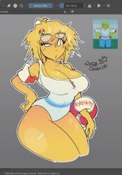1girls artist_signature breasts cleavage commission female female_only forsaken_(roblox) hourglass_figure leotard medium_breasts noob noob_(forsaken) noob_(roblox) reference_image roblox roblox_game robloxian shallow_end_noob shallow_end_noob_(forsaken) short_hair solo st4rcannon sunglasses swimsuit tagme thick_thighs thighs