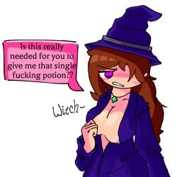 1:1 1:1_aspect_ratio 1girls 2k angry_expression annoyed annoyed_expression before_sex boobs_out breasts breasts breasts breasts_out brown_hair doodle english_text female female female_only gem looking_at_viewer necklace nipples open_clothes pink_eyes pink_speech_bubble purple_clothing roblox roblox_game rushed_drawing slap_battles slap_royale solo solo_female speech_bubble speechbubble tan_body tan_skin tan_skinned_female text text_bubble thick_thighs tits_out witch witch_costume witch_glove witch_hat