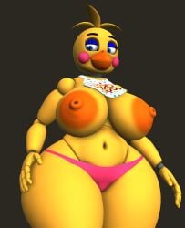 1girls 3d animatronic big_breasts bird breasts chicken exhibitionism five_nights_at_freddy's five_nights_at_freddy's_2 furry furry_female robot robot_girl seductive seductive_eyes seductive_look solo solo_female toy_chica_(fnaf)