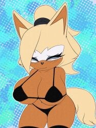 1girls 2026 2d 2d_(artwork) 2d_artwork anthro bathing_suit bikini bikini_bottom bikini_top black_bikini black_bikini_bottom black_bikini_top black_leggings blonde-haired_female blonde_female blonde_hair blonde_hair_female breasts brown_fur canid canine canis digital_art digital_drawing_(artwork) digital_media_(artwork) female furry furry_female genyacero leggings sega solo sonic_(series) sonic_the_hedgehog_(comics) sonic_the_hedgehog_(idw) sonic_the_hedgehog_(series) swimsuit tagme whisper_the_wolf wolf wolf_ears wolf_girl wolf_tail
