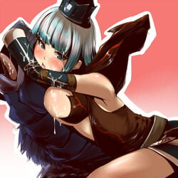 2011 breasts capcom cum deyuru_(armor) female hat hunter_(monster_hunter) monster_hunter monster_hunter_frontier nukkoru solo tagme