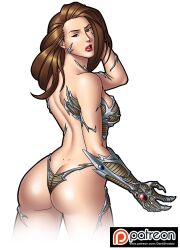 idarkshadowi female solo ass big_ass brown_hair breasts big_breasts witchblade sara_pezzini 2017 1girls