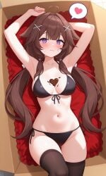 1girls ai_generated big_breasts blush brown_hair embarrassed female fogine light-skinned_female light_skin looking_at_viewer pumpci pumpcigarette purple_eyes sexy valentine's_day virtual_youtuber vtuber