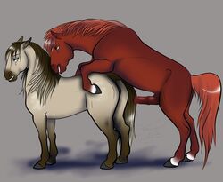 anatomically_correct equine eris_(marefurryfan) female feral horse male marefurryfan rainstorm sex shinebright