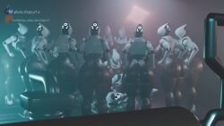 1boy 3d animated big_ass big_breasts dark-skinned_female dominant_female gangbang haydee haydee_(game) huge_ass huge_breasts large_ass large_breasts larger_female long_video longer_than_5_minutes mildmeat multiple_girls reverse_gangbang robot robot_girl shorter_than_10_minutes smaller_male sound surrounded tagme taller_female video