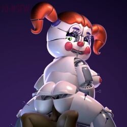 3d animated baby_(fnafsl) big_ass circus_baby circus_baby_(fnaf) circus_baby_(original) cowgirl_position five_nights_at_freddy's five_nights_at_freddy's:_sister_location fnaf green_eyes looking_at_viewer looking_back male/female moaning red_hair somethingshrimpii sound straight tagme twintails vaginal_penetration video