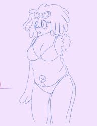 1girls 2026 bikini button_belly_button button_eye doll_girl freckles glitch_productions gooseworx medium_breasts missing_arm ragatha ragatha_(beach_outfit) ragatha_(tadc) ragatha_(the_amazing_digital_circus) ragdoll sketch solo_female sprinklepie sunglasses sunglasses_on_head tagme the_amazing_digital_circus triangle_nose