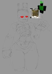 1boy 1x1x1x1 blush blushing bulge camex_ domino_crown femboy femboy_only gay male male_only panties red_eyes reference_image roblox robloxian sketch solo source_request tagme thick_thighs thighs visible_skeleton