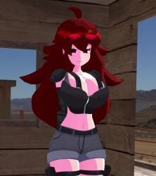 1girls 3d 3d_(artwork) 3d_animation 3d_model :3 agent_gf_(friday_night_funkin) animated artist_request auburn_hair belly belly_button big_breasts blender_eevee bouncing_breasts cleavage clothed clothing curvy cute_face female female_focus friday_night_funkin friday_night_funkin_mod full_body girlfriend_(friday_night_funkin) happy hips indoors light-skinned_female light_skin long_hair looking_at_viewer no_sound red_glasses revealing_clothes seductive_look seductive_smile shadsterwolf smile smiling_at_viewer solo solo_female standing tagme video zoom_in zoom_out