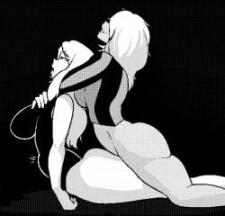 1futa 1girls animated animation big_ass big_breasts black_and_white blonde_female blonde_hair bottomless bubble_butt deep_penetration drooling fucked_silly futa_on_female futanari headlock holding_head jiggle_physics jiggling_ass jiggling_breasts limp long_hair long_sleeves monochrome num3rical pixel_animation pixel_art pleasure_face project_hadal prone_bone sex_from_behind smile stomach_bulge sunken_veil thick_thighs tongue_out wet_pussy