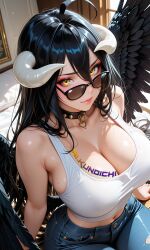 ai_generated aikunoichi albedo_(overlord) anime ass bikini booty bra breasts ecchi hentai huge_ass huge_boobs huge_breast lace lewd lingerie nsfw pantie panties patreon rule34 sfw solo_female wings