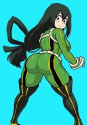 1girls 3d ass ass_focus big_ass big_breasts breasts female female_only frog_girl green-haired_female green_hair light-skinned_female my_hero_academia nsfw original sarials sketch solo tsuyu_asui