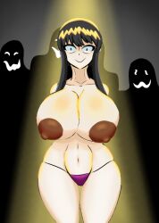 exhibitionism exposed_breasts exposed_nipples invognite mission_failed spy_x_family surrounded_by_men yor_briar