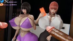 black_hair bob_cut boruto:_naruto_next_generations chainsaw_man dark-skinned_male huge_ass huge_breasts huge_butt huge_cock huge_thighs hyuuga_hinata hyuuga_hinata leggings makima_(chainsaw_man) milf naruto naruto_(series) naruto_shippuden red_hair shirt sportswear