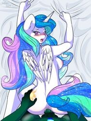 alicorn anal anthro blush cum equine female friendship_is_magic hair horn horse long_hair mrfatcakes my_little_pony pony princess_celestia_(mlp) sex wings