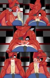 2025 absurd_res animatronic anthro anthro_penetrated big_breasts big_penis bodily_fluids breasts canid canine cheek_bulge clothed clothed/nude clothed_human clothed_male clothed_sex clothing comic cum cum_in_mouth cum_inside duo eye_patch eyewear fellatio female female_penetrated five_nights_at_freddy's fox foxy_(fnaf) fur genital_fluids genitals heart_eyes heart_symbol hi_res huge_breasts human human_on_anthro human_penetrating human_penetrating_anthro interspecies machine male male/female male_penetrating male_penetrating_female mammal mtf_crossgender nude nude_anthro nude_female oral oral_penetration penetration penile penis red_body red_fur robot rule_63 scottgames sex thegeckoninja tongue tongue_out