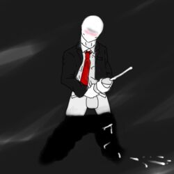 creepypasta cum male masturbation simple_background slenderman solo tagme tagme_(artist)