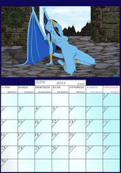 breasts calendar_(medium) disney fab3716 female gargoyles june june_(month) nipples nude pussy solo turquesa