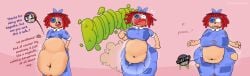 ass_expansion breast_expansion caramelglutz digested digestion digestion_noises dissolving female_prey hyper hyper_belly pomni_(the_amazing_digital_circus) ragatha_(the_amazing_digital_circus) the_amazing_digital_circus vore vore_belly weight_gain