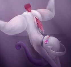 anal anal_sex anthro anus ass bald bondage bound clenched_teeth cloaca cum cum_in_ass cum_in_cloaca cum_inside cum_on_ass cum_on_penis cum_string erection facial furry gay hi_res legendary_pokemon male male_only mega_mewtwo_y mewtwo nintendo no_humans nude nurinaki orgasm penetration penis pink_eyes pink_penis pokemon pokemon_(species) purple_background raised_leg sex shadow shiny spread_legs spreading teeth vein white_skin