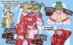 2girls adventure_time adventure_time:_fionna_&_cake anal_sex anus armor armored_female ass backsack balls ballsack blonde_hair blue_eyes blush blushing_female comic comic_page cum cum_in_ass cum_inside cum_on_balls dialogue female fennel_(fionna_and_cake) fionna_and_cake fionna_campbell fionna_the_human_girl foreskin freckled_butt freckles futanari goblynn green_eyes green_hair hair_ornament handjob heart heart_symbol human intersex/intersex making_out onomatopoeia pale_skin penis saliva saliva_trail selfcest sweat text_box tongue tongue_out trans_woman transfem yuri
