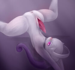 anthro anus ass bald blush bondage bound cloaca erection furry hi_res legendary_pokemon male male_only mega_mewtwo_y mewtwo nintendo nude nurinaki penis pink_eyes pink_penis pokemon pokemon_(species) purple_background raised_leg shadow shiny solo spread_legs spreading vein video_games white_eyes white_nose white_skin