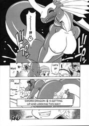 anthro blush breasts closed_eyes clothed clothing comic cum cum_inside dance_vegi dragon_quest dragon_quest_monsters female furry greyscale grin heart human humanoid japanese_text kazgok large_breasts looking_back male monochrome non-mammal_breasts orgasm penetration penis pussy raised_tail saliva scalie sex size_difference straight sweat swordgon tentacle terry_(dragon_quest) text tongue tongue_out translated unknown_species vaginal_penetration