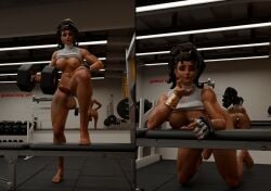 3d abs big_ass big_balls big_muscles big_penis big_thighs blizzard_entertainment flashing flashing_breasts futa_only futanari gym lifted_shirt mirror muscular muscular_arms muscular_futa muscular_legs muscular_thighs overwatch overwatch_2 reflection toes vendetta workout